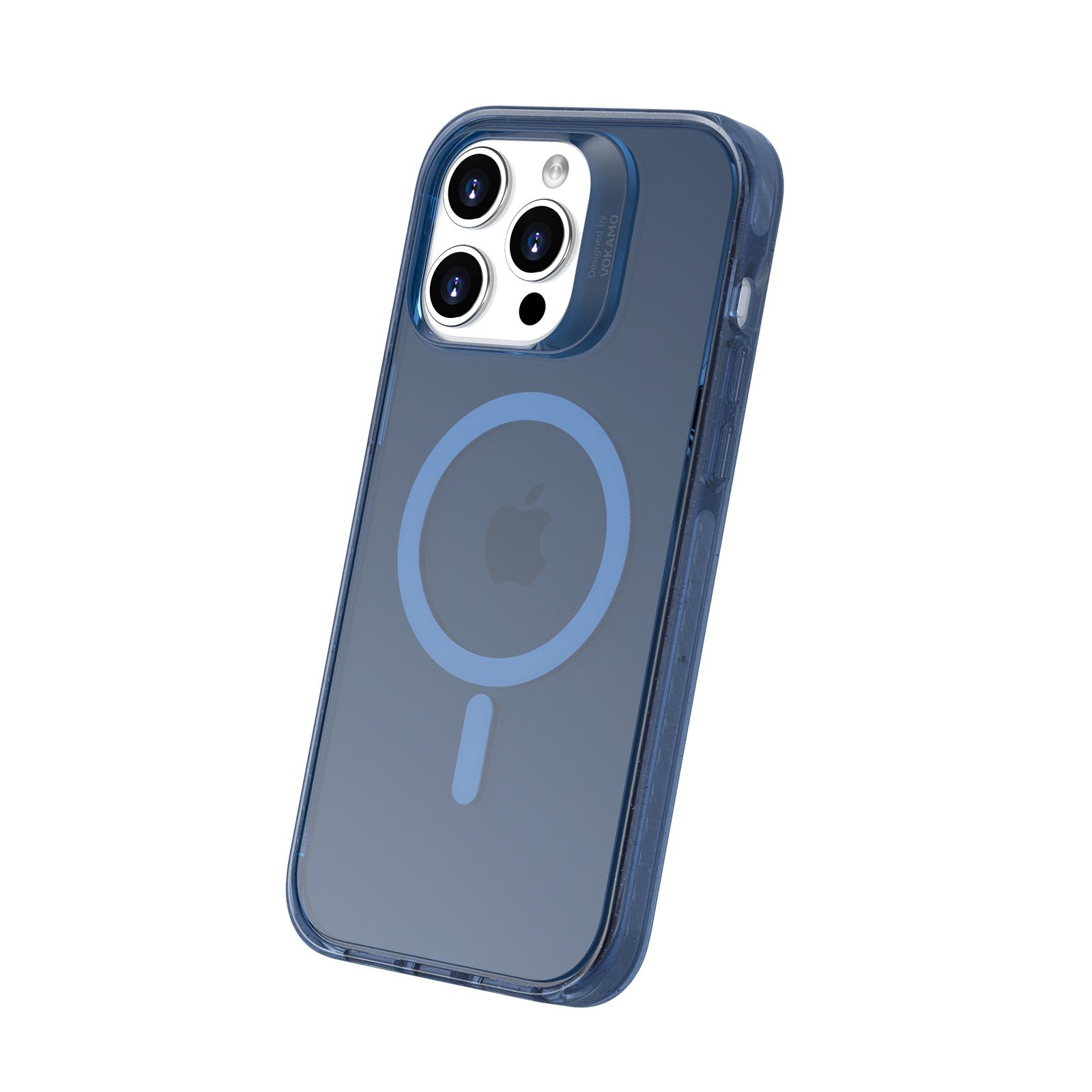 Чехол для iPhone 15 с магнитом MagSafe Vokamo Smult Blue