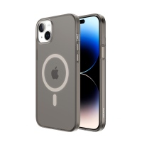 Чехол для iPhone 15 с магнитом MagSafe Vokamo Glacier Черный Матовый