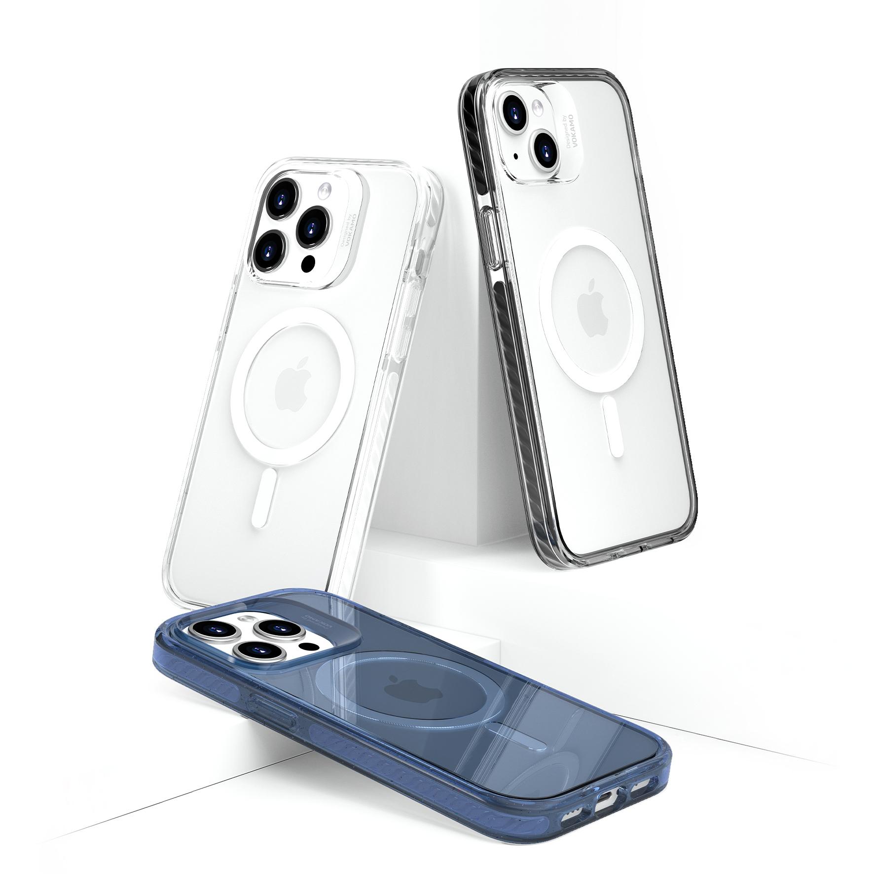 Чехол для iPhone 15 Pro с магнитом MagSafe Vokamo Smult White