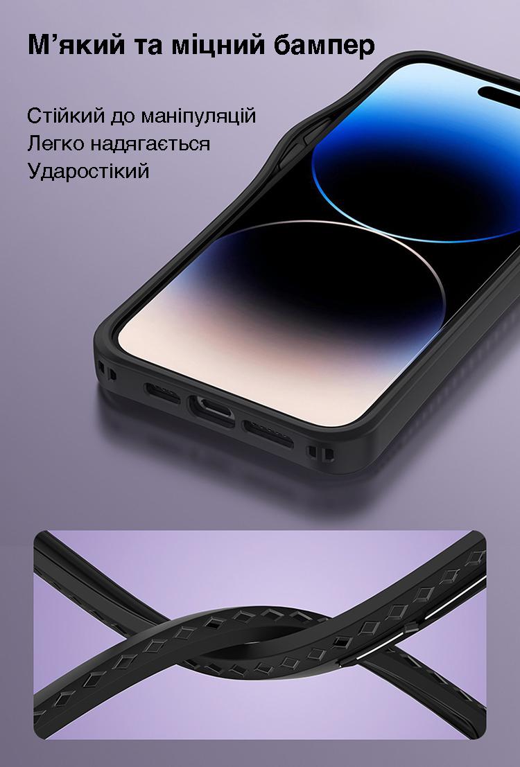 Фото 9 Чехол для iPhone 15 Pro Max с магнитом MagSafe Vokamo Ice Glass Black