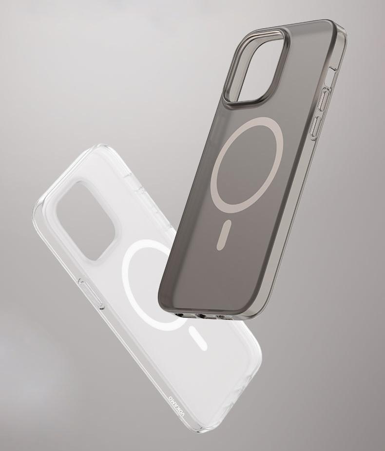 Фото 4 Чехол для iPhone 15 Pro Max с магнитом MagSafe Vokamo Glacier Белый Матовый