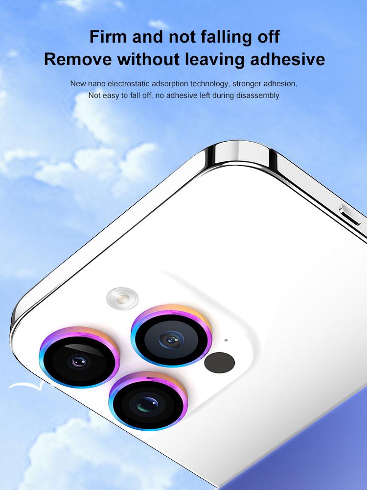 Фото 3 Защитное стекло для камеры антибликовое iPhone 15/15 Plus VOKAMO Alloy AR Lens-Enhancer Colorful