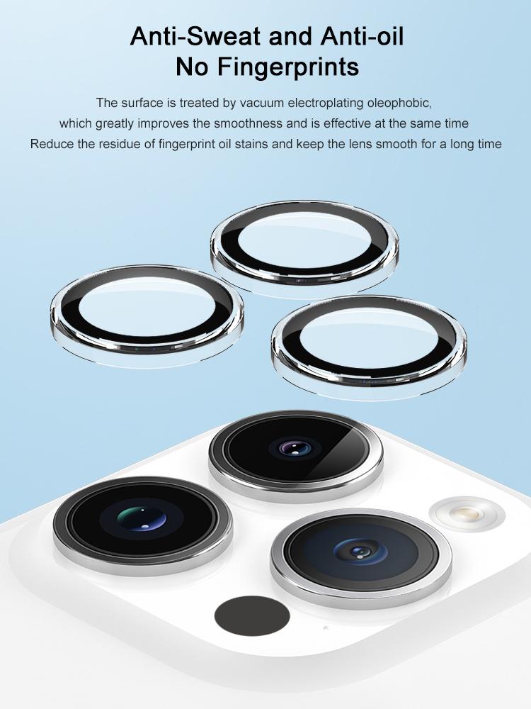 Фото 4 Защитное стекло для камеры антибликовое iPhone 15 Pro/15 Pro Max VOKAMO Icy Crystal AR Lens-Enhancer