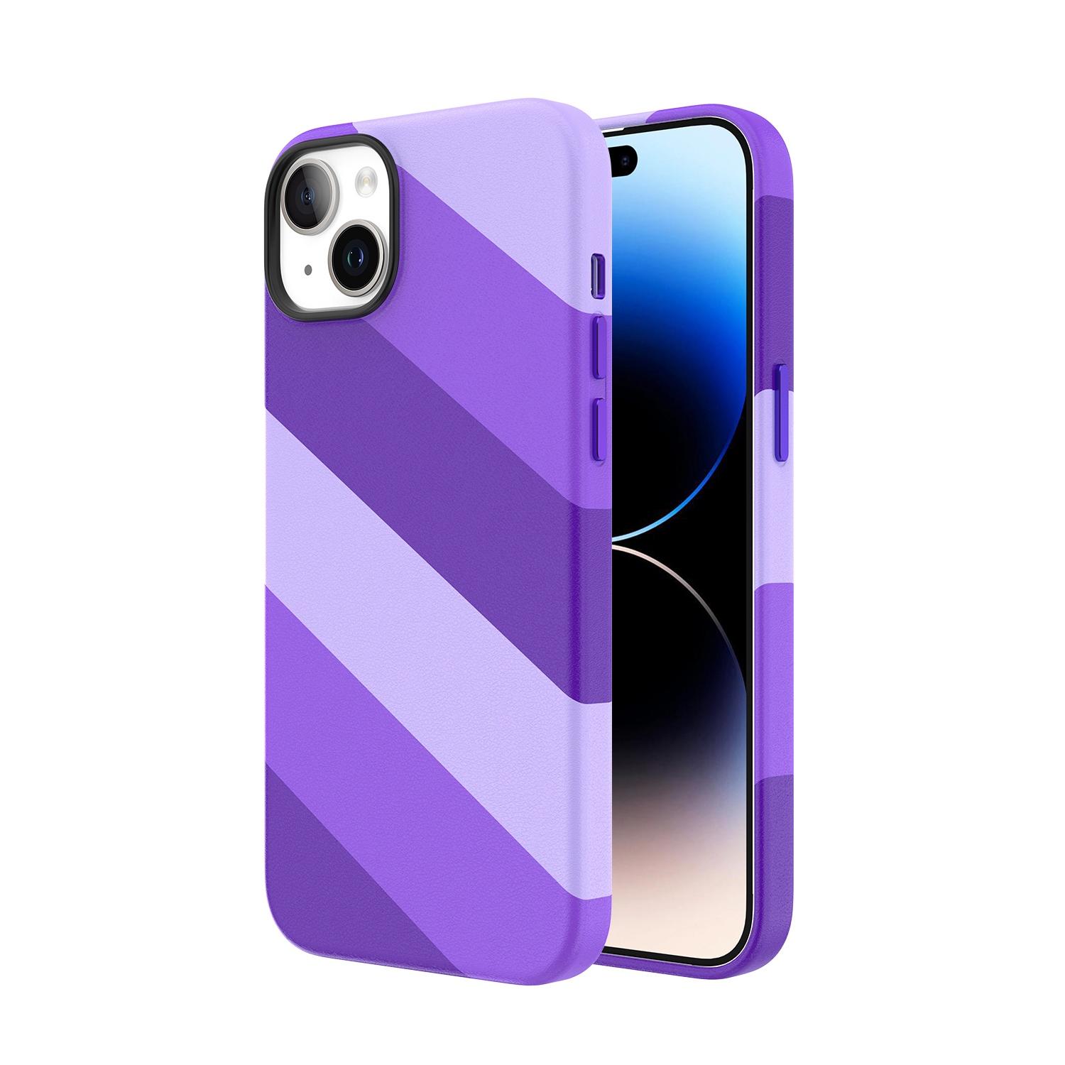 Фото 2 Цветной чехол для iPhone 15 с магнитом MagSafe VOKAMO Purple