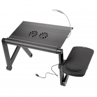 Столик для ноутбука с активным охлаждением YOKO VIP black