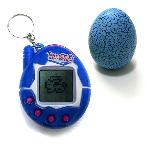 Фото Игрушка электронный питомец Тамагочи в Яйце Динозавра CG Eggshell Game Blue
