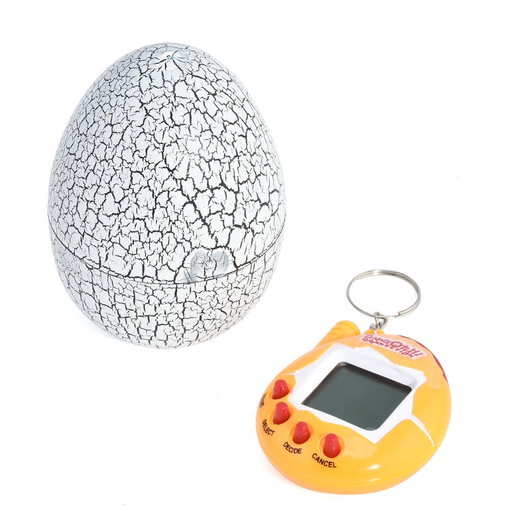 Фото Игрушка электронный питомец Тамагочи в Яйце Динозавра Eggshell Game White