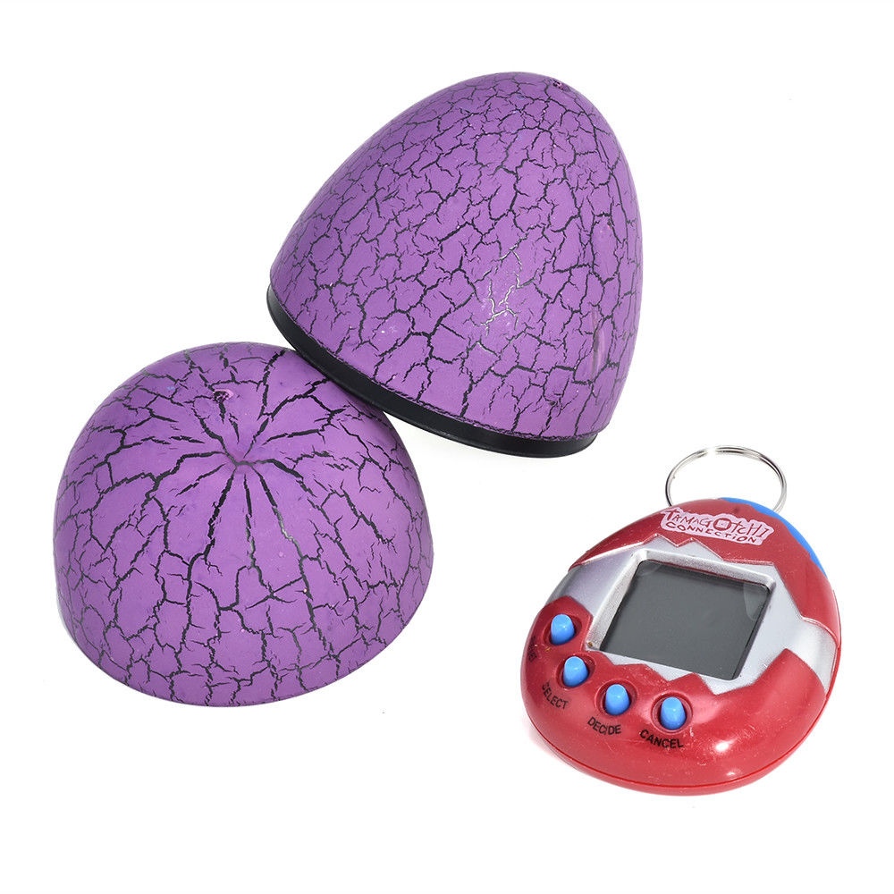 Фото Игрушка электронный питомец Тамагочи в Яйце Динозавра CG Eggshell Game Purple