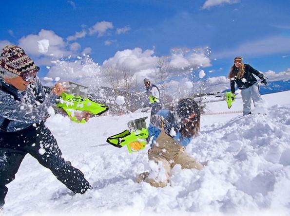 Фото 3 Снежкобластер метатель снежков на 3 снежки CG Magic Shooting Snowball  SS1 Green