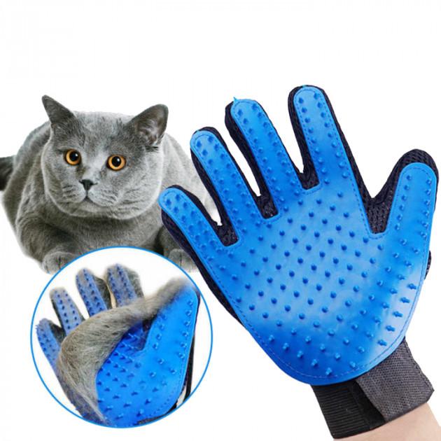 Фото 2 Перчатка для вычесывания шерсти домашних животных CG Hair Removal Gloves