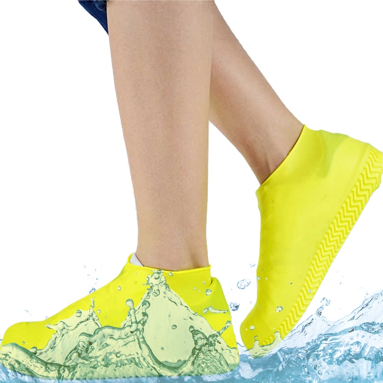 Фото Силиконовые водонепроницаемые бахилы Чехлы на обувь CG WSS1 S Yellow