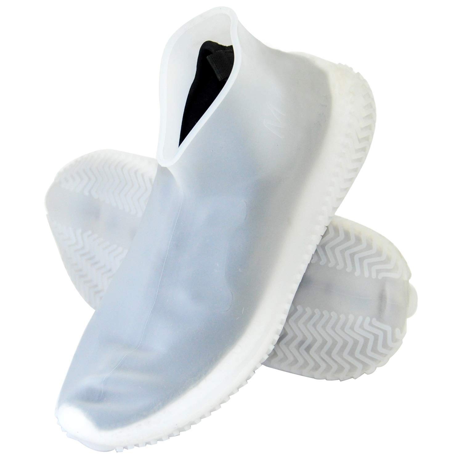 Фото Силиконовые водонепроницаемые бахилы Чехлы на обувь CG WSS1 S White