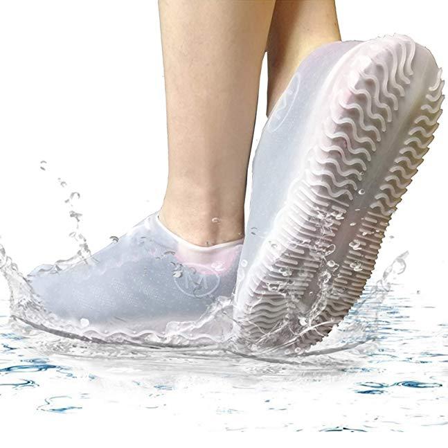 Фото 2 Силиконовые водонепроницаемые бахилы Чехлы на обувь UFT WSS1 S White