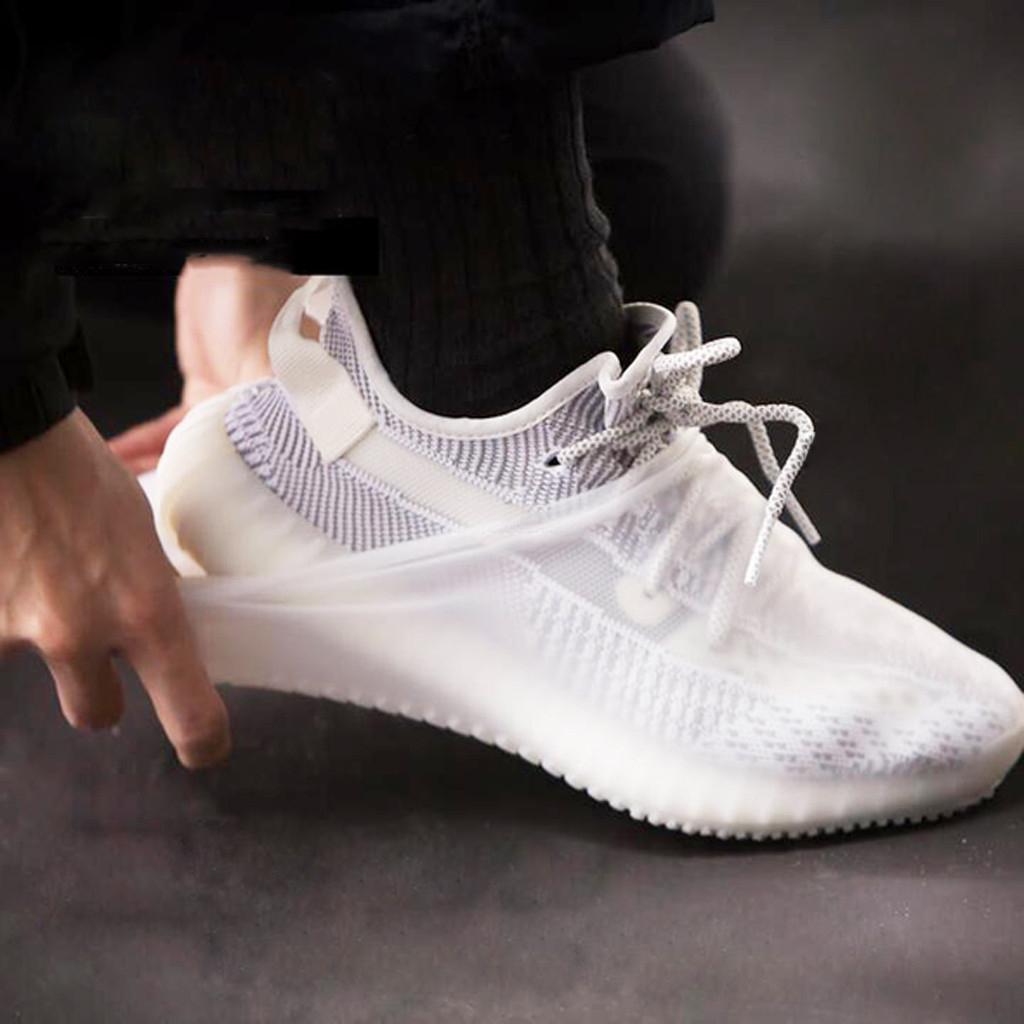 Фото 1 Силиконовые водонепроницаемые бахилы Чехлы на обувь CG WSS1 S White