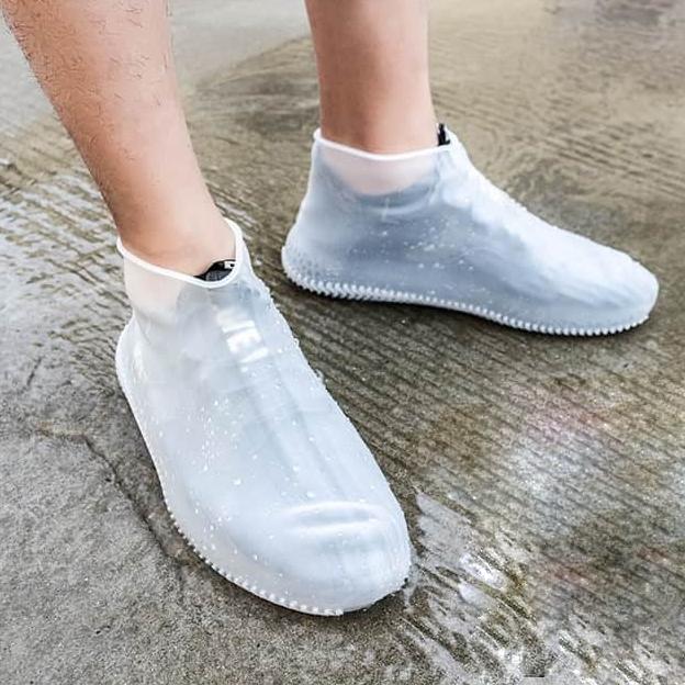 Фото 3 Силиконовые водонепроницаемые бахилы Чехлы на обувь CG WSS1 S White