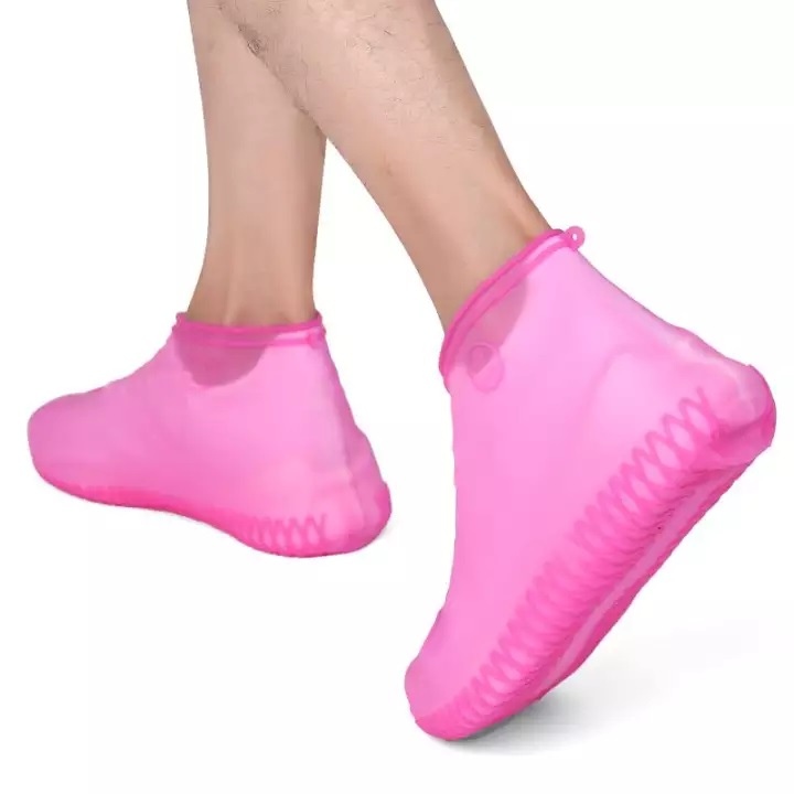 Фото Силиконовые водонепроницаемые бахилы Чехлы на обувь CG WSS1 M Pink