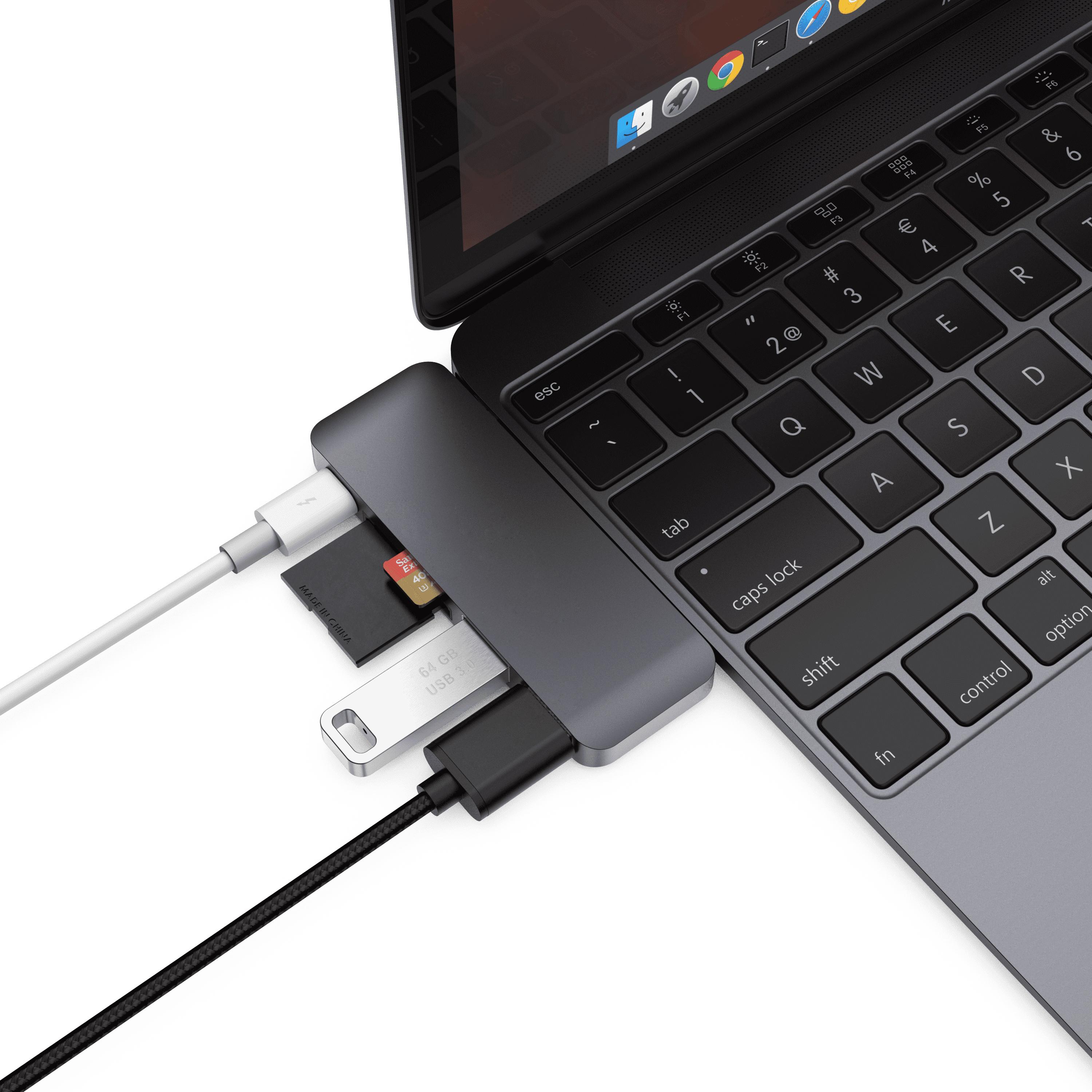 USB hub Type-C переходник адаптер 5 в 1 USB 3.0, SD MicroSD UFT HT1 Aluminum