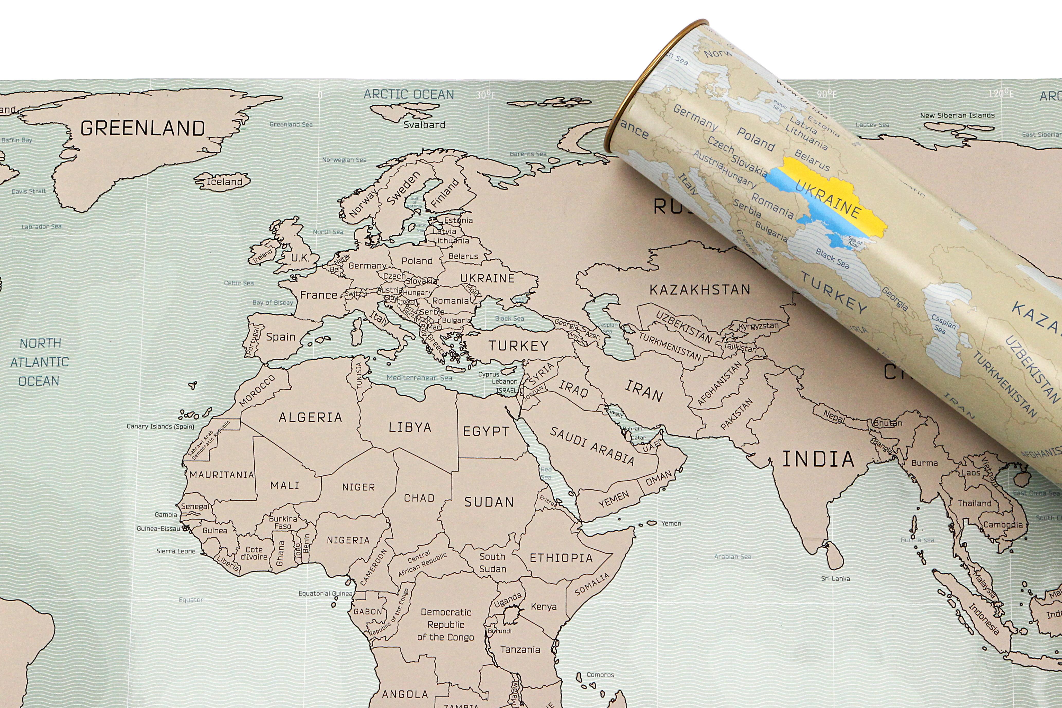 Фото 1 Скретч карта мира на английском языке CG Scratch map (Scratchworldmap)