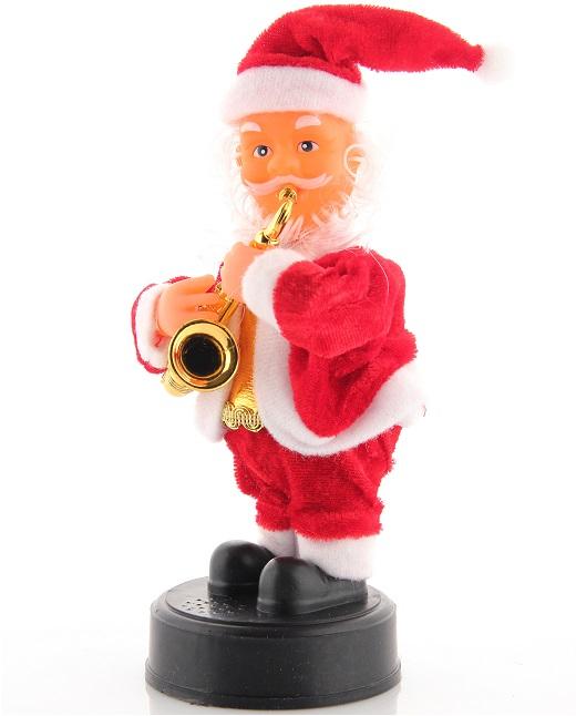 Фото 1 Танцующий Санта Клаус с саксофоном